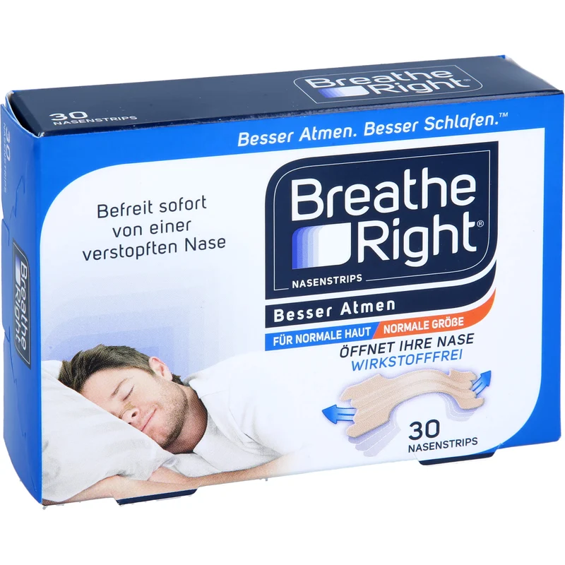 Besser Atmen Breathe Right Nasenpflaster beige normal, 30 St. Pflaster