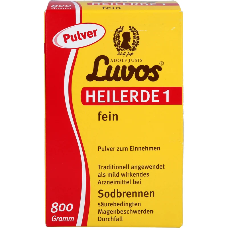 Luvos Heilerde 1 fein Pulver bei Sodbrennen, säurebedingten Magenbeschwerden und Durchfall, 800 g Pulver