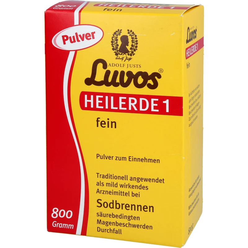 Luvos Heilerde 1 fein Pulver bei Sodbrennen, säurebedingten Magenbeschwerden und Durchfall, 800 g Pulver