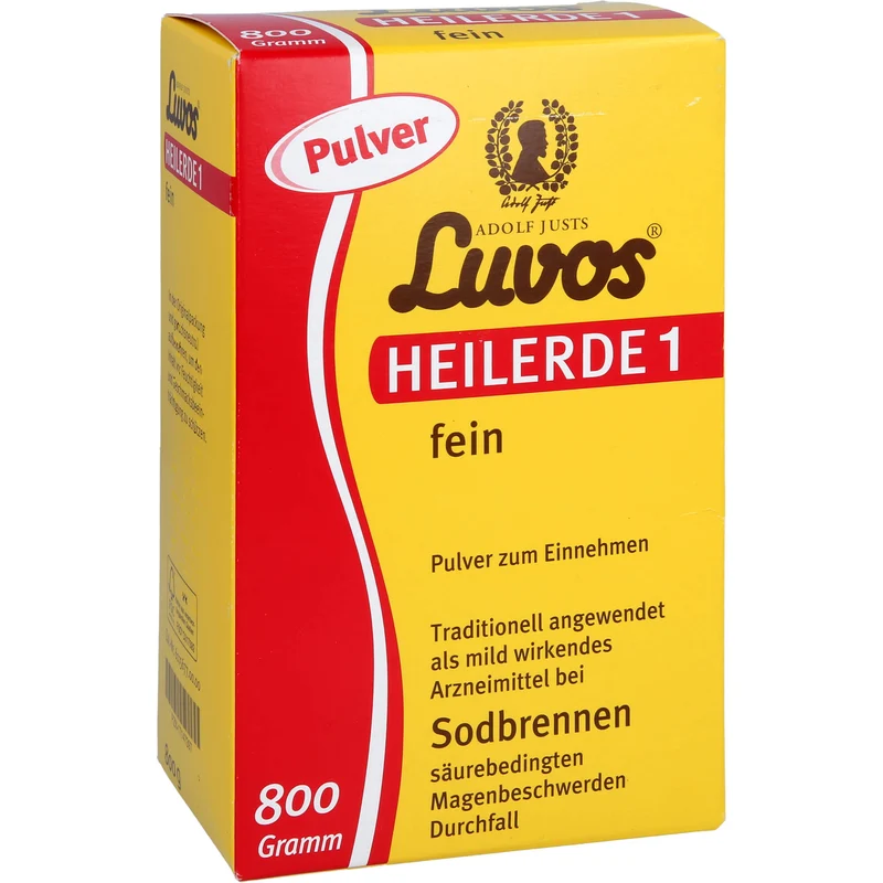 Luvos Heilerde 1 fein Pulver bei Sodbrennen, säurebedingten Magenbeschwerden und Durchfall, 800 g Pulver