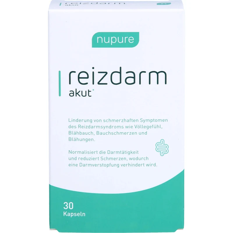 Nupure Reizdarm akut Kapseln bei Völlegefühl, Blähbauch und Bauchschmerzen, 30 St. Kapseln