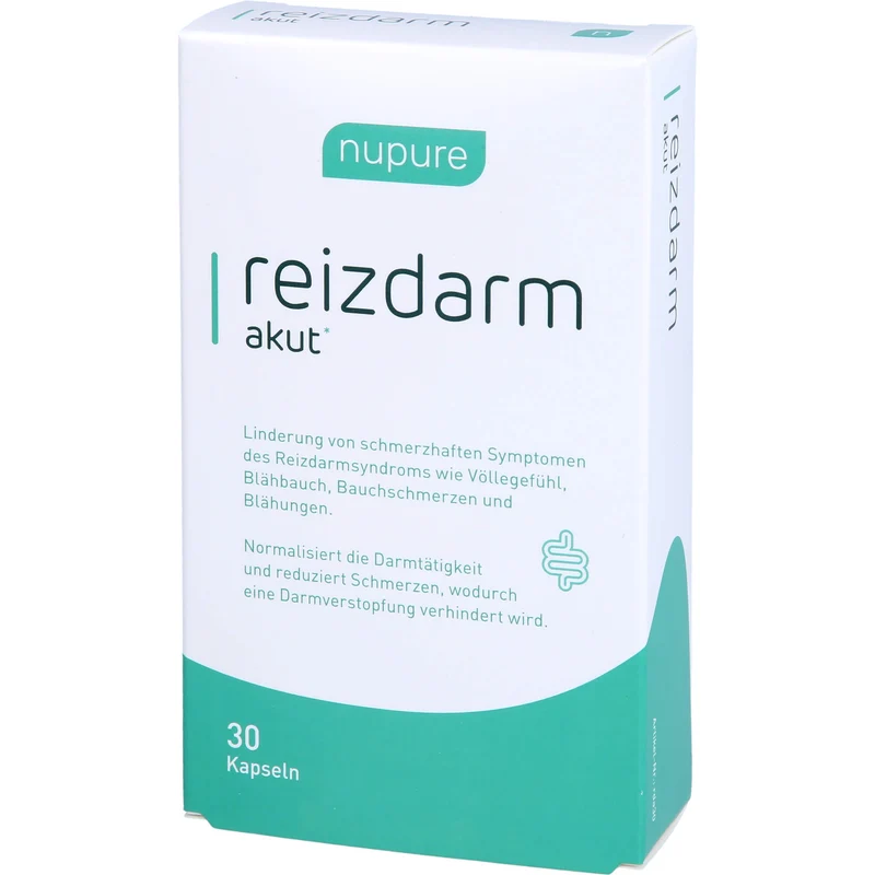 Nupure Reizdarm akut Kapseln bei Völlegefühl, Blähbauch und Bauchschmerzen, 30 St. Kapseln