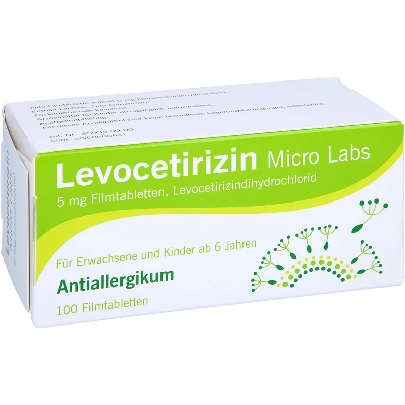 Micro Labs Levocetirizin 5 mg Filmtabletten bei Allergien, 100 St. Tabletten