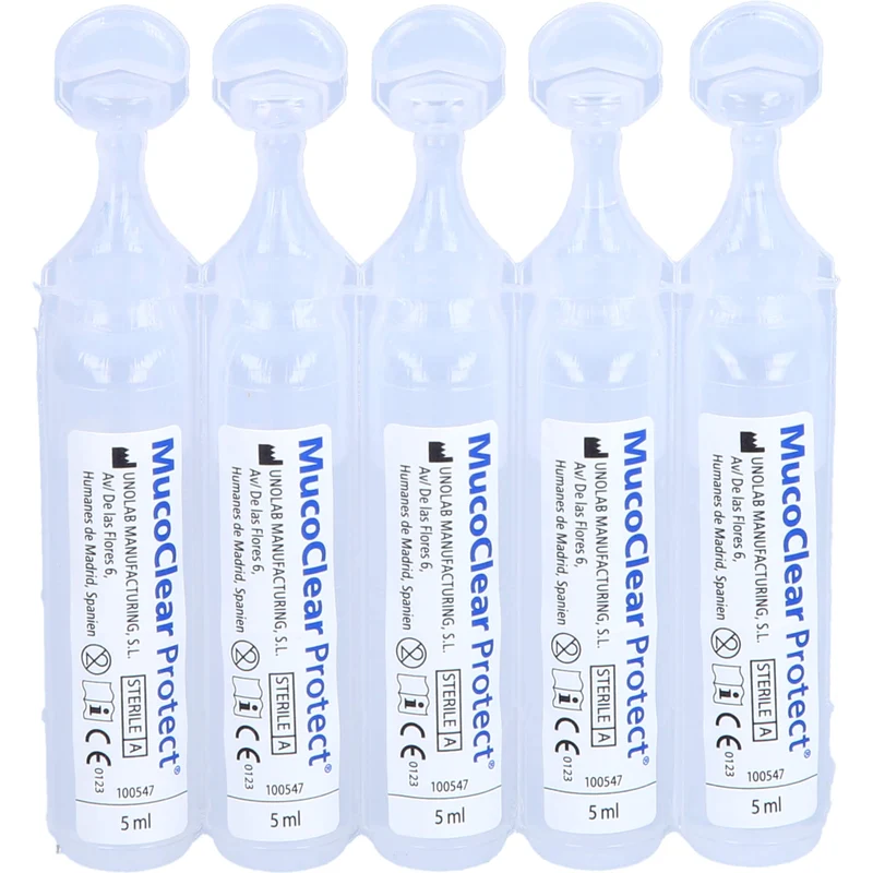 MucoClear Protect Inhalationslösung verflüssigt den Schleim in der Lunge, 20 St. Einzeldosisbehältnisse