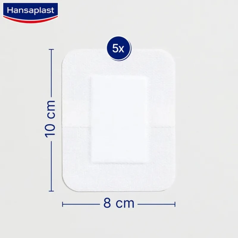 Hansaplast Wundverband Steril Sensitive 8x10cm, 5 St. Pflaster