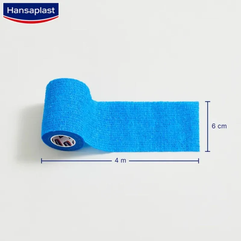 Hansaplast Selbsthaft. Fixierbinde blau 4mx6cm, 1 St. Binde