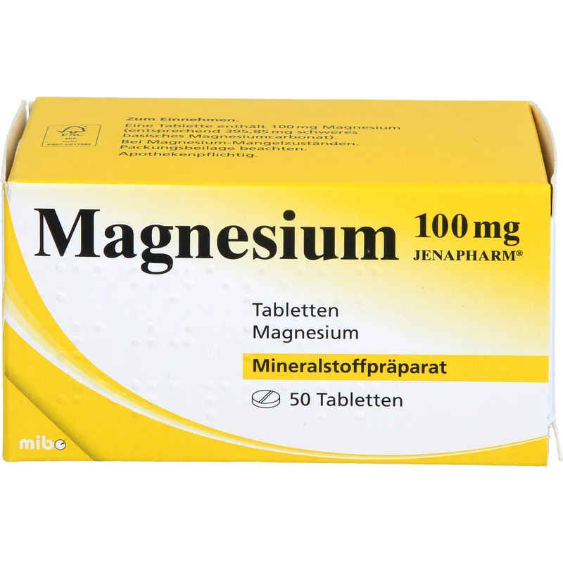 JENAPHARM Magnesium 100 mg Tabletten, 50 St. Tabletten