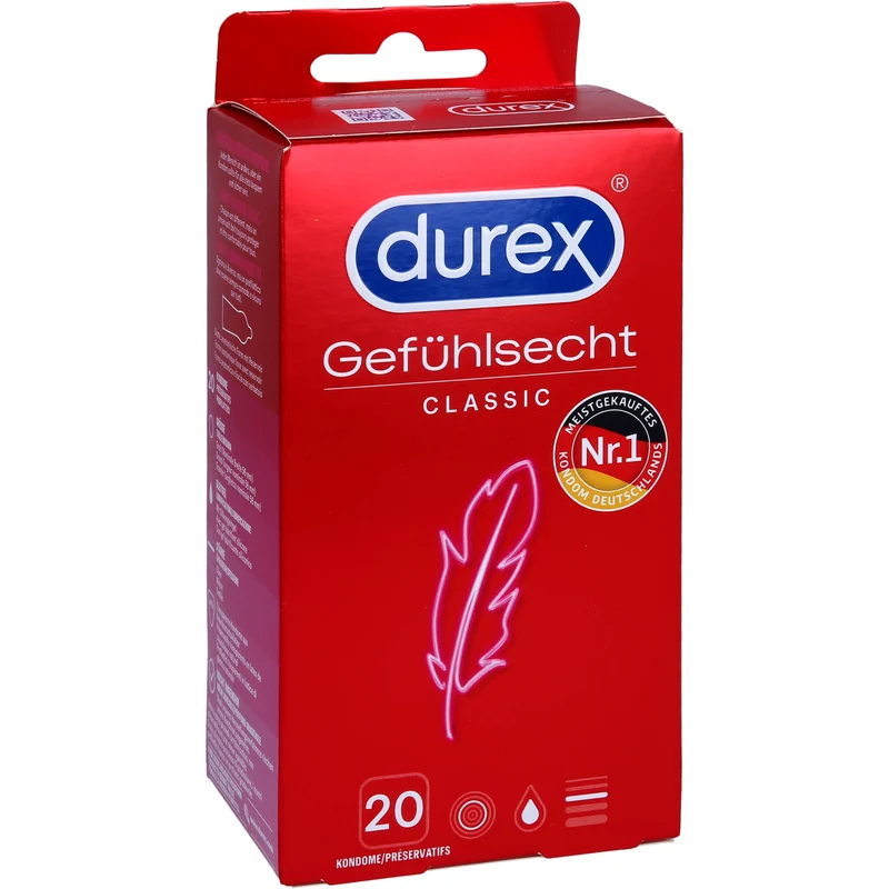 Durex Gefühlsecht Classic Kondome, 20 St. Kondome