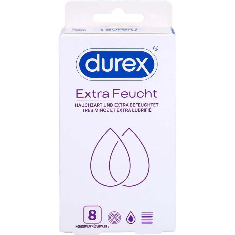 Durex Extra Feucht Kondome, 8 St. Kondome