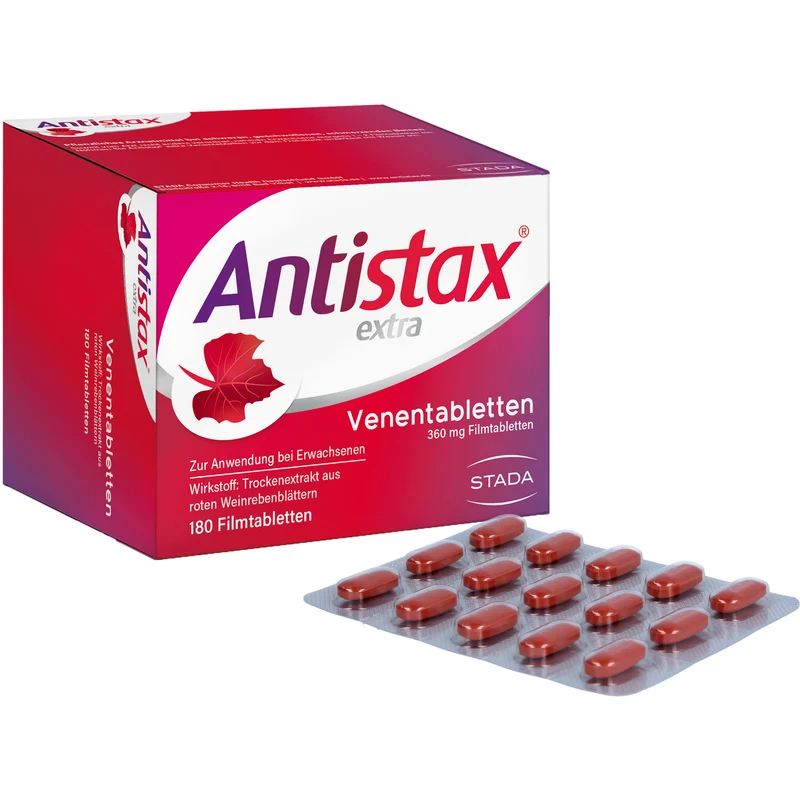 Antistax extra Venentabletten 360 mg bei Krampfadern, Besenreisern, schweren & geschwollenen Beinen, 180 St. Tabletten