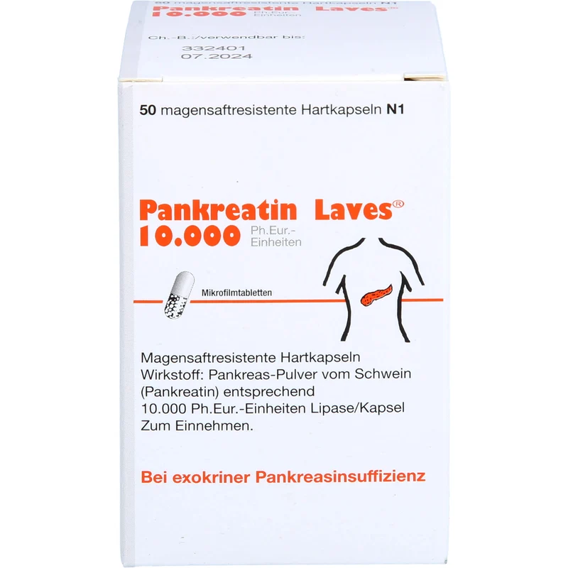 Pankreatin Laves 10.000 Ph.Eur.-Einheiten Hartkapseln, 50 St. Kapseln