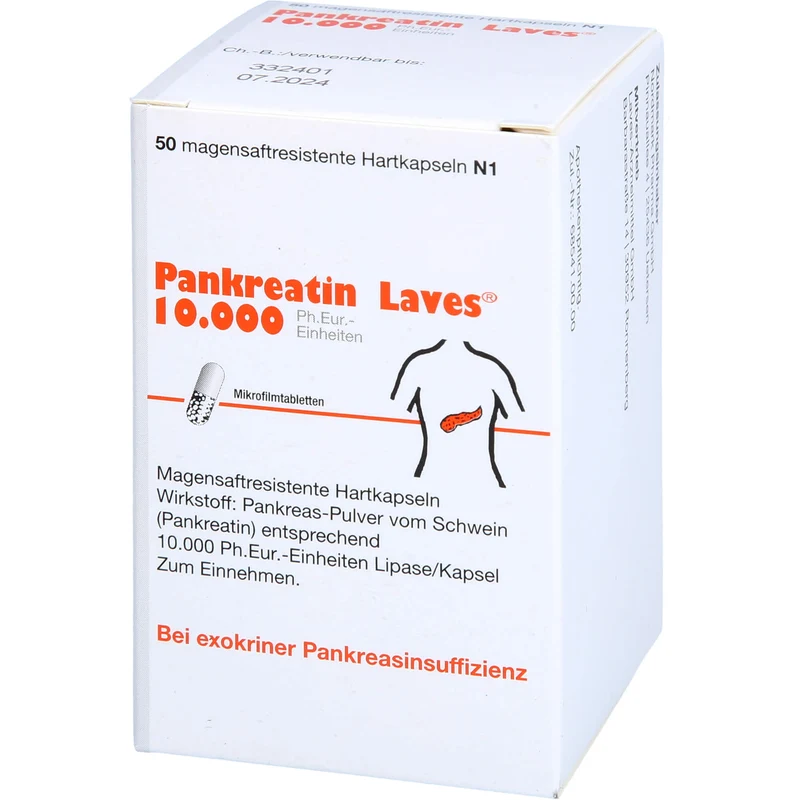 Pankreatin Laves 10.000 Ph.Eur.-Einheiten Hartkapseln, 50 St. Kapseln