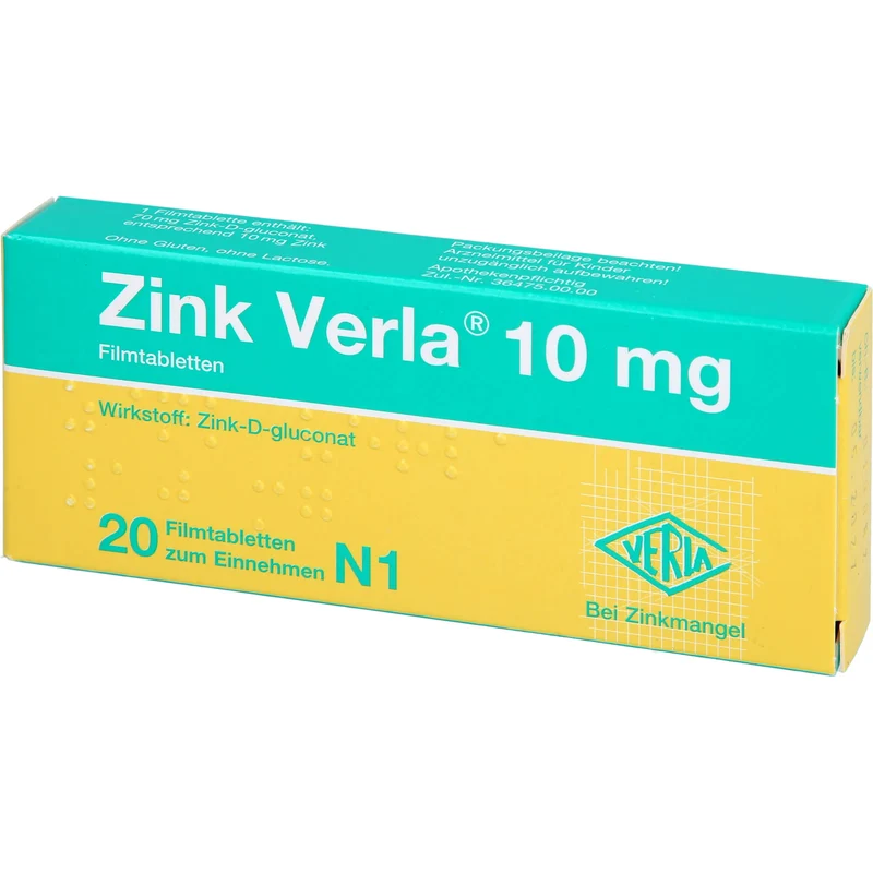 Zink Verla 10 mg Filmtabletten, 20 St. Tabletten