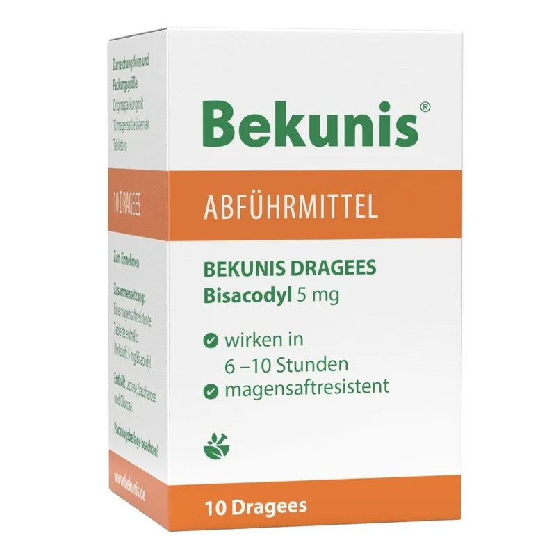 Bekunis Dragees Bisacodyl 5 mg Abführmittel, 10 St. Tabletten
