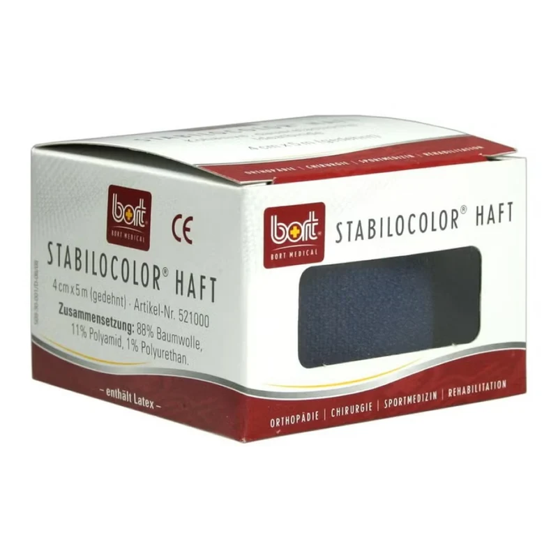 BORT StabiloColor haft kohösive, dauerelastische Binde 4 cm blau, 1 St. Binde