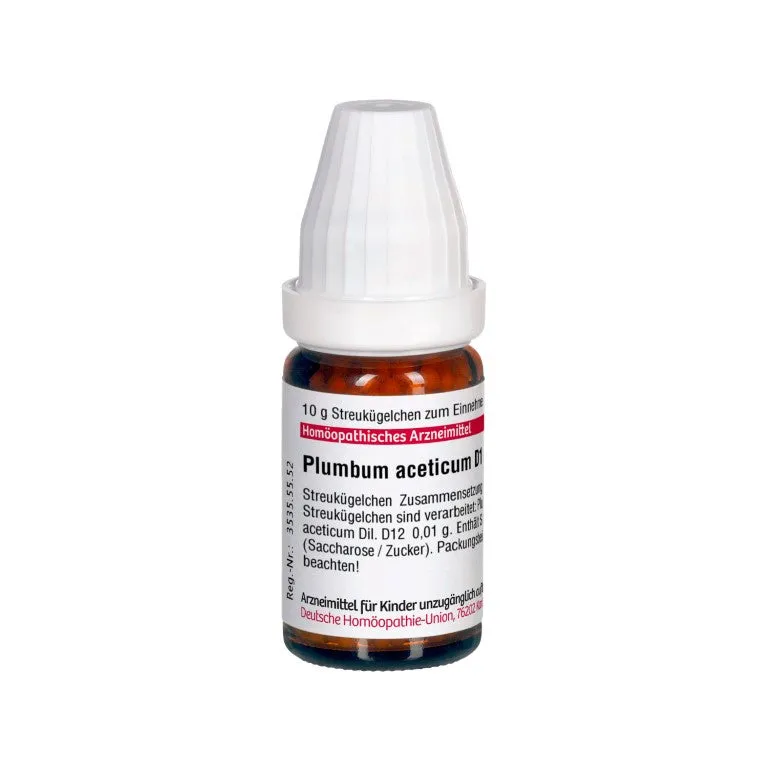 Plumbum aceticum D12 DHU Globuli, 10 g Globuli