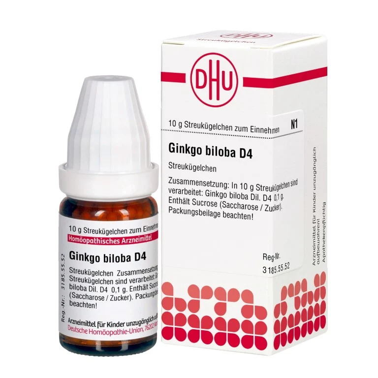 Ginkgo biloba D4 DHU Globuli, 10 g Globuli