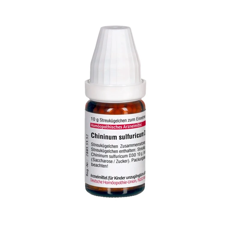 Chininum sulfuricum D30 DHU Globuli, 10 g Globuli