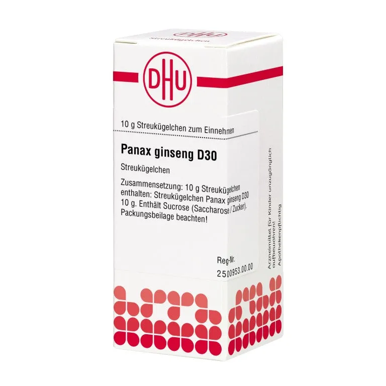 Panax ginseng D30 DHU Globuli, 10 g Globuli
