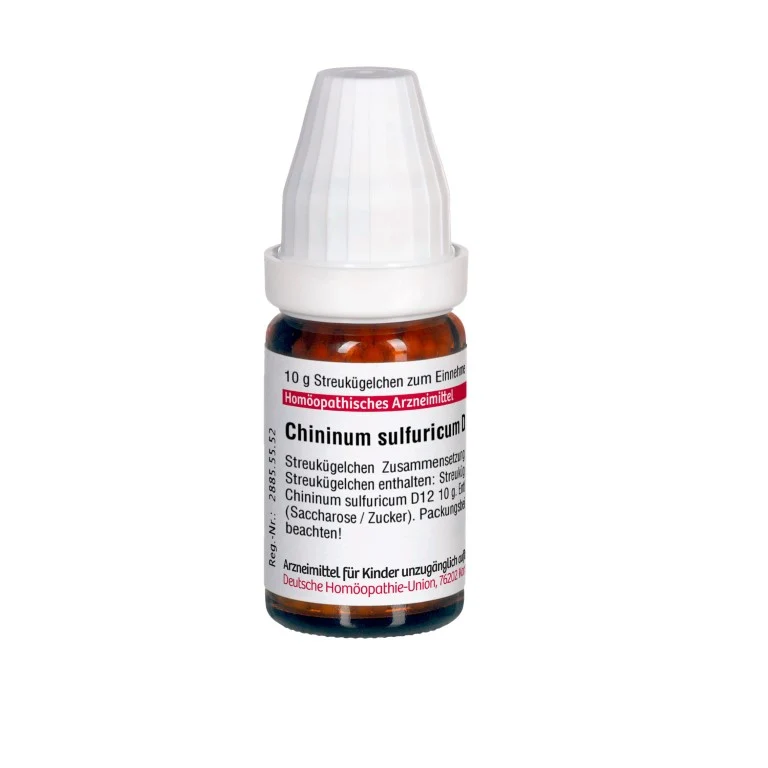 Chininum sulfuricum D12 DHU Globuli, 10 g Globuli