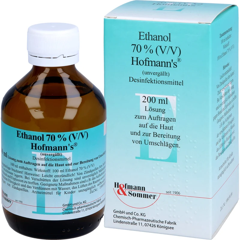Hofmann's Ethanol 70% (V/V) Desinfektionsmittel Lösung, 200 ml Lösung