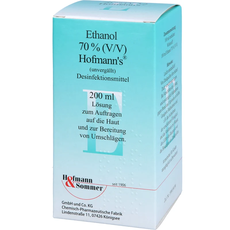 Hofmann's Ethanol 70% (V/V) Desinfektionsmittel Lösung, 200 ml Lösung