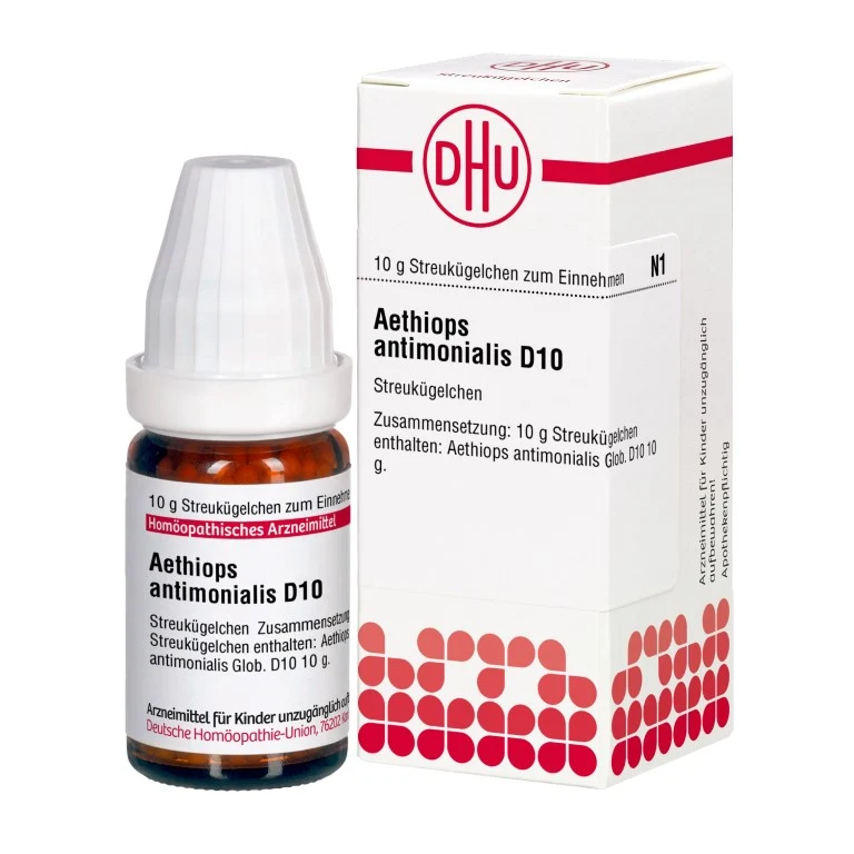 Aethiops antimonialis D10 DHU Globuli, 10 g Globuli