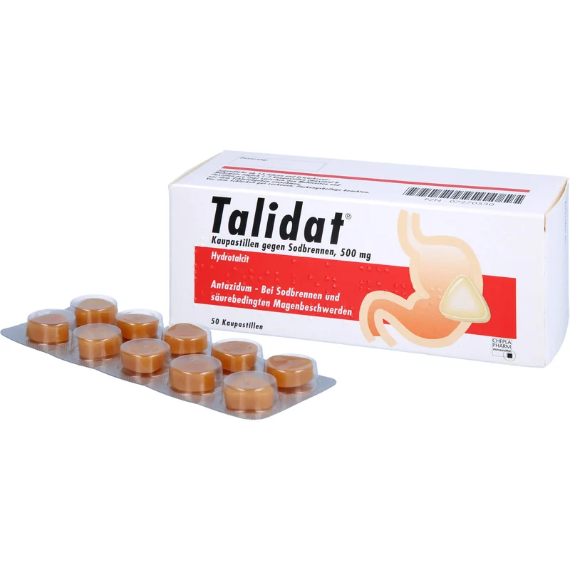 Talidat Kaupastillen gegen Sodbrennen, 50 St. Pastillen