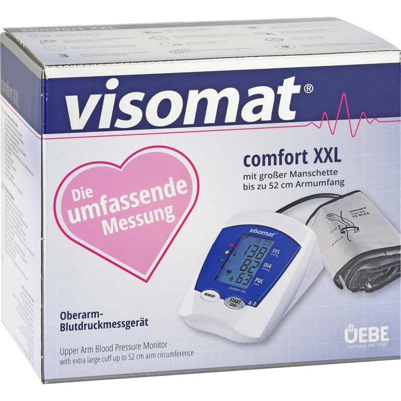 Visomat Comfort Blutdruckmessgerät XXL mit großer Manschette bis zu 52 cm Armumfang, 1 St. Blutdruckmessgerät