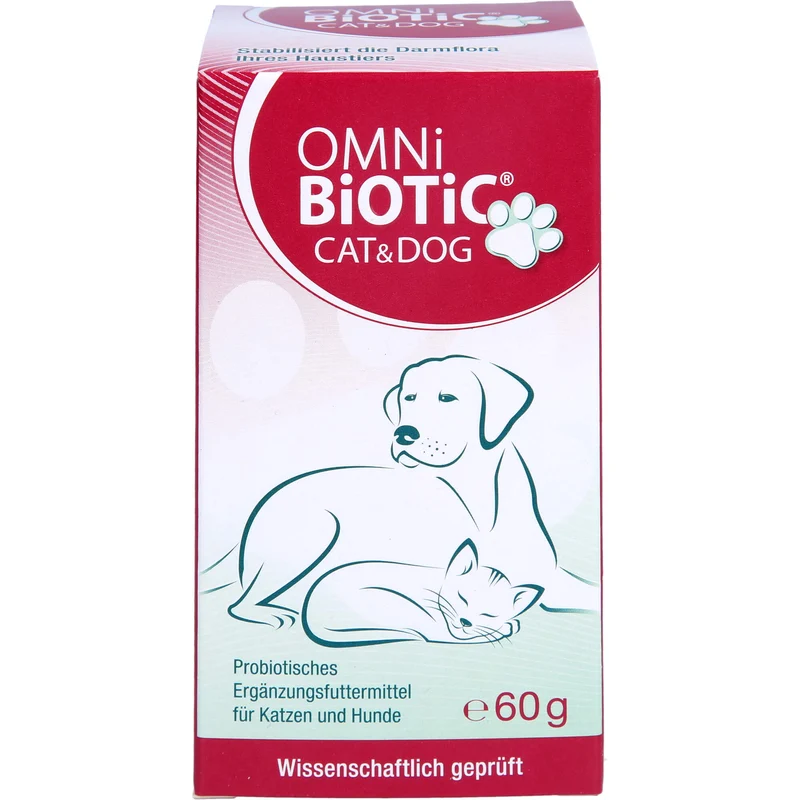 OMNi-BiOTiC Cat & Dog probiotisches Ergänzungsfuttermittel für Katzen & Hunde, 60 g Pulver