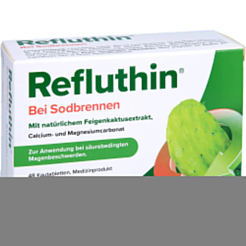 Refluthin Kautabletten bei Sodbrennen mit Minzgeschmack, 48 St. Kautabletten