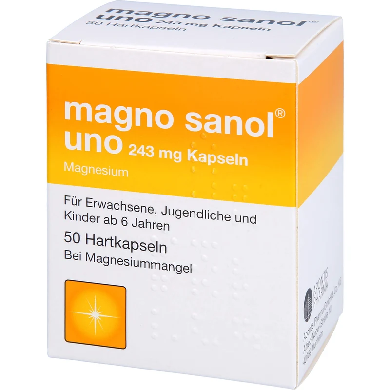 Magno Sanol uno 243 mg Kapseln Hartkapseln bei Magnesiummangel, 50 St. Kapseln