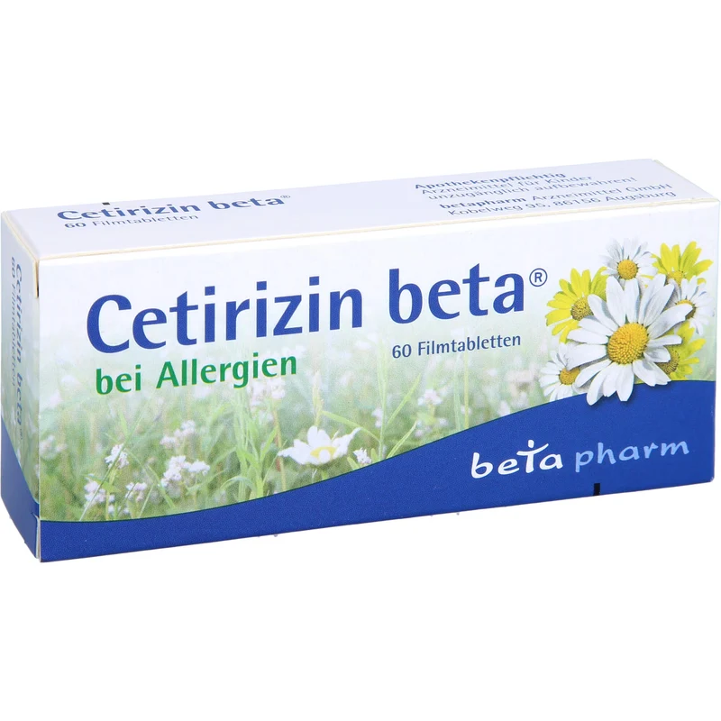 Cetirizin beta Filmtabletten bei Allergien, 60 St. Tabletten