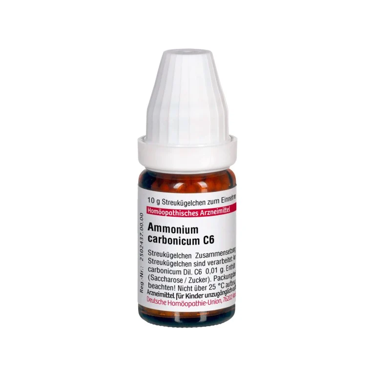 Ammonium carbonicum C6 DHU Globuli, 10 g Globuli