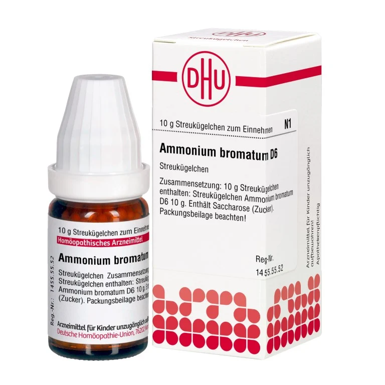 Ammonium bromatum D6 DHU Globuli, 10 g Globuli