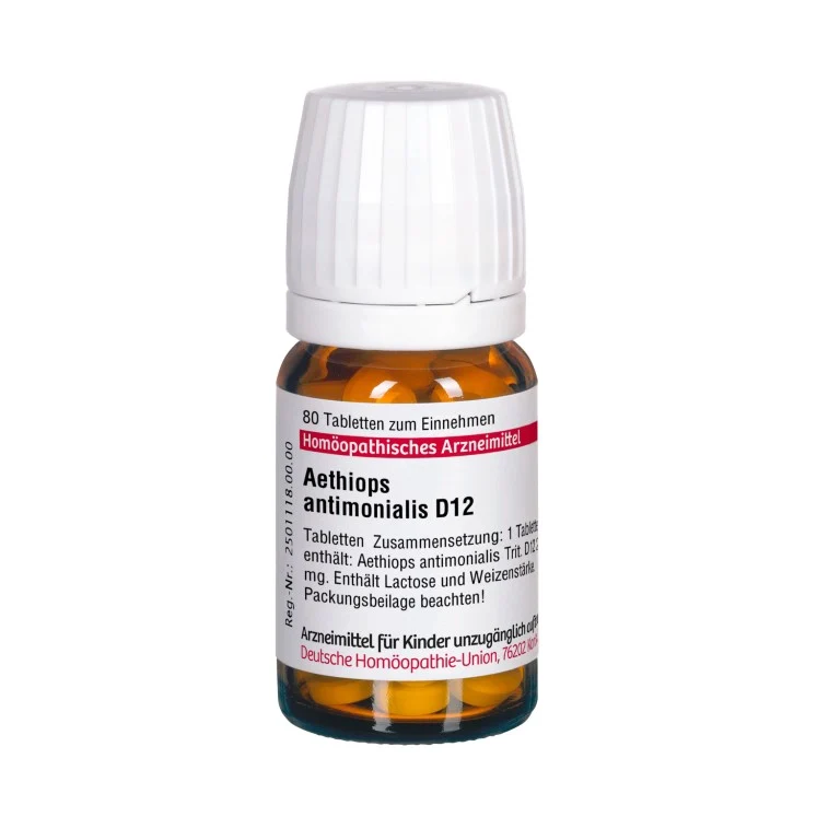 Aethiops antimonialis D12 DHU Tabletten, 80 St. Tabletten
