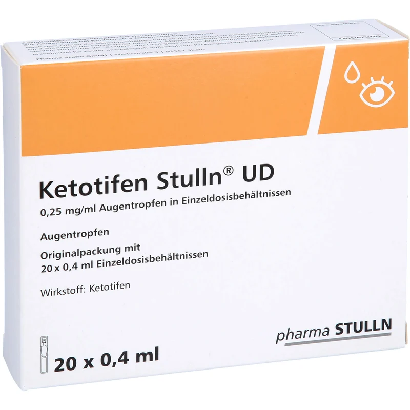 Ketotifen Stulln UD Augentropfen bei allergischer Konjunktivitis, 20 St. Einzeldosisbehältnisse