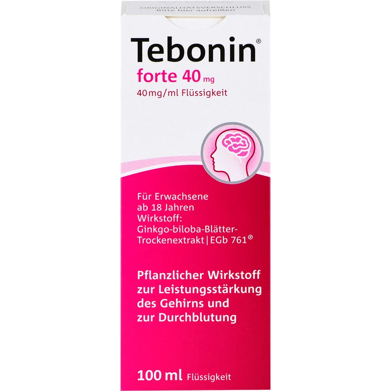 Tebonin forte 40 mg Lösung zur Leistungsstärkung des Gehirns und zur Durchblutung, 100 ml Lösung