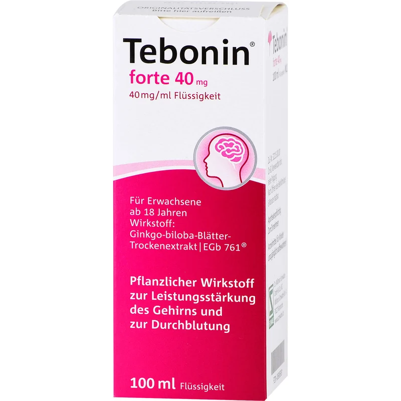 Tebonin forte 40 mg Lösung zur Leistungsstärkung des Gehirns und zur Durchblutung, 100 ml Lösung