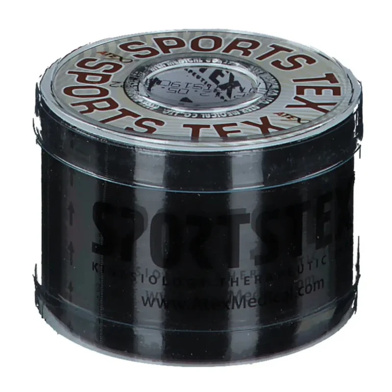 SPORTS-TEX Kinesiologie TAPE 5cmx5m Schwarz, 1 St. Pflaster