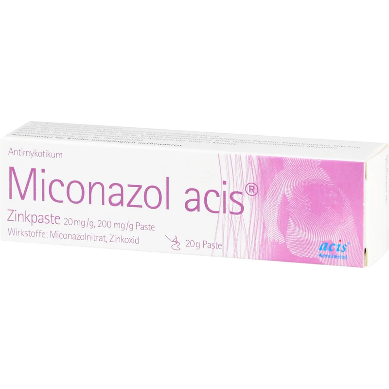 Miconazol acis Zinkpaste 20 mg/g gegen Pilzerkrankungen der Haut, 20 g Creme