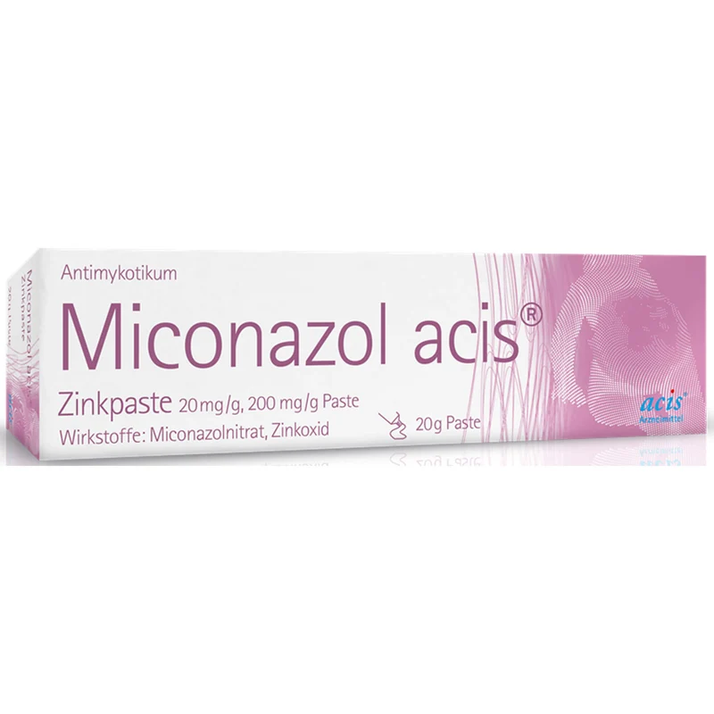Miconazol acis Zinkpaste 20 mg/g gegen Pilzerkrankungen der Haut, 20 g Creme