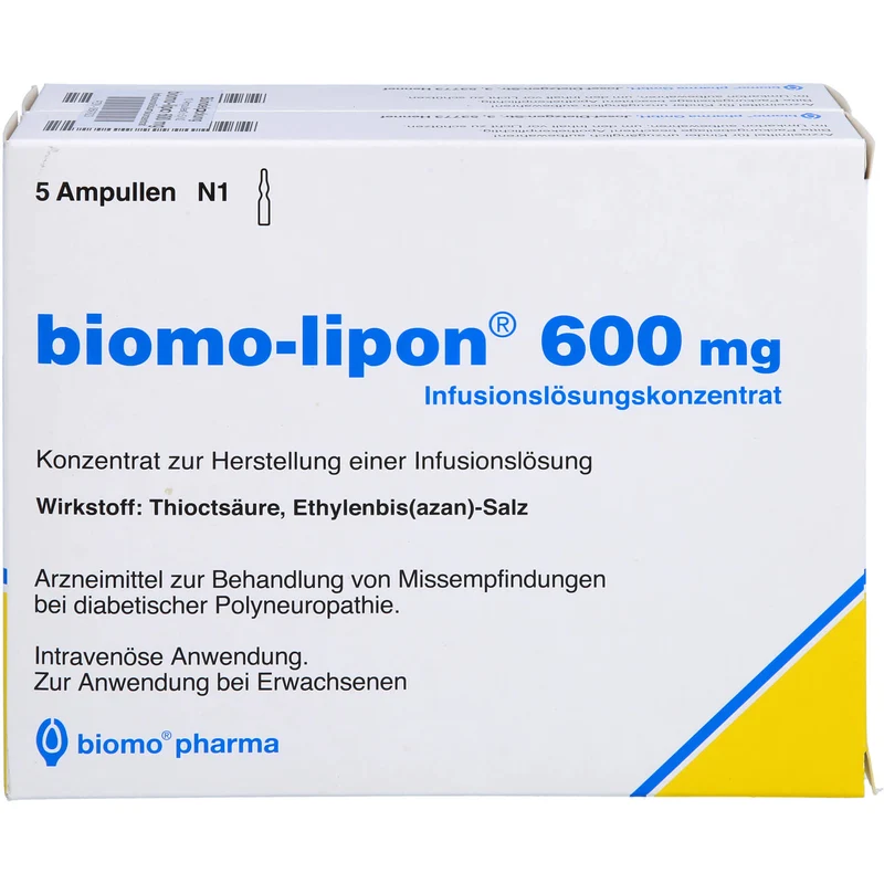 Biomo-lipon 600 mg Infusionslösungskonzentrat, 10 St. Ampullen
