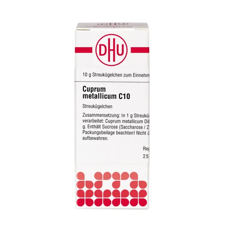 Cuprum metallicum C10 DHU Globuli, 10 g Globuli
