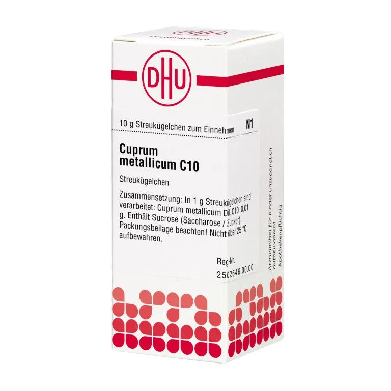 Cuprum metallicum C10 DHU Globuli, 10 g Globuli