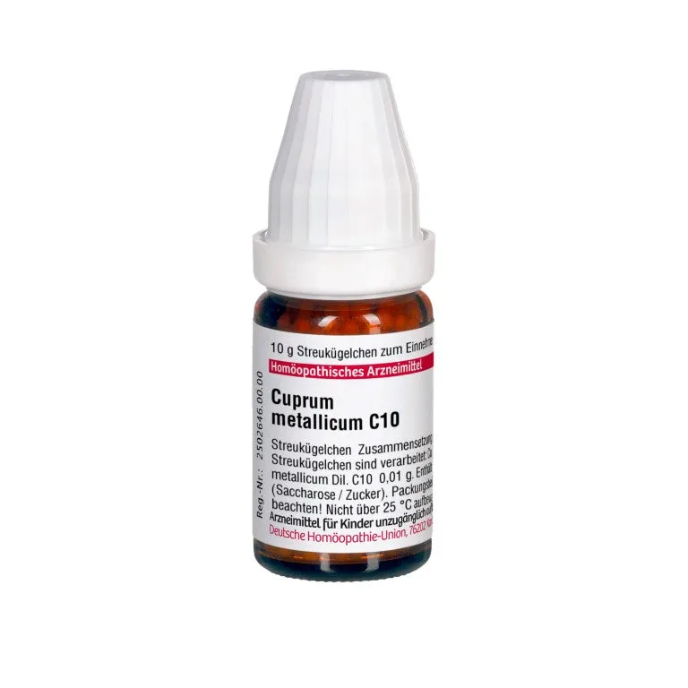 Cuprum metallicum C10 DHU Globuli, 10 g Globuli