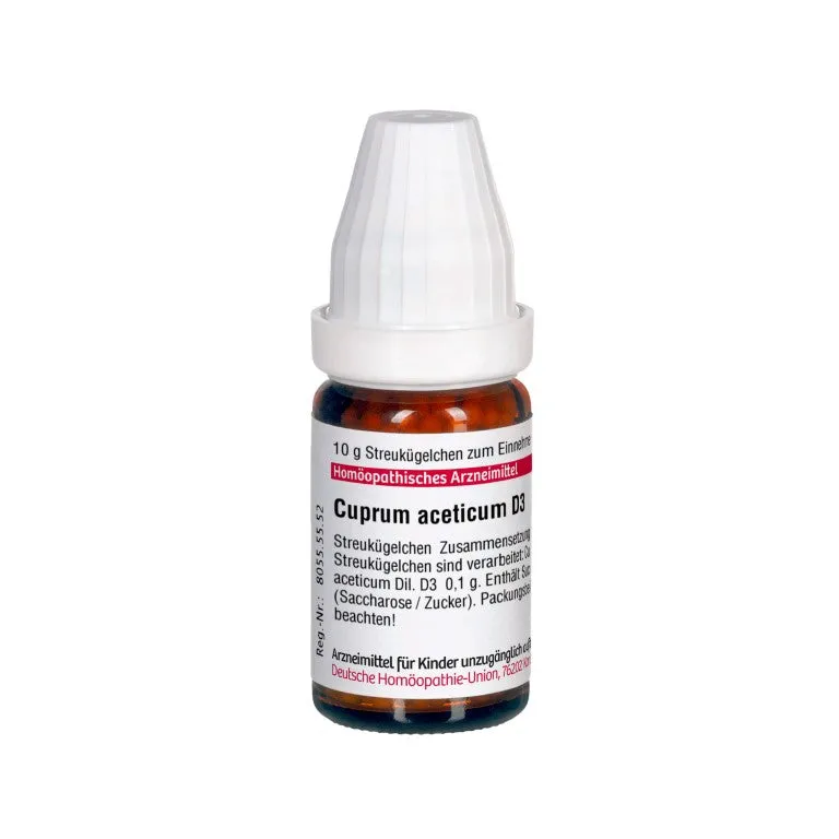 Cuprum aceticum D3 DHU Globuli, 10 g Globuli