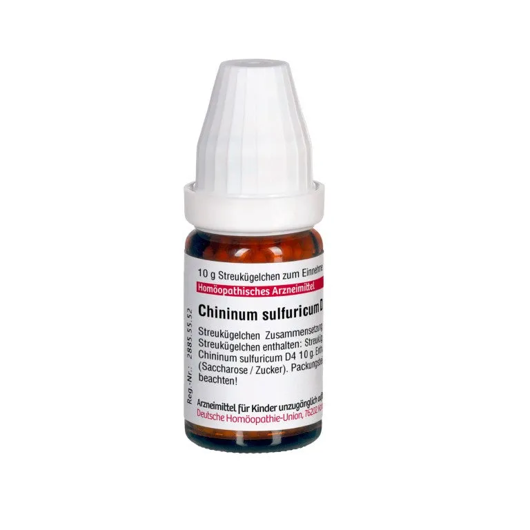 Chininum sulfuricum D4 DHU Globuli, 10 g Globuli
