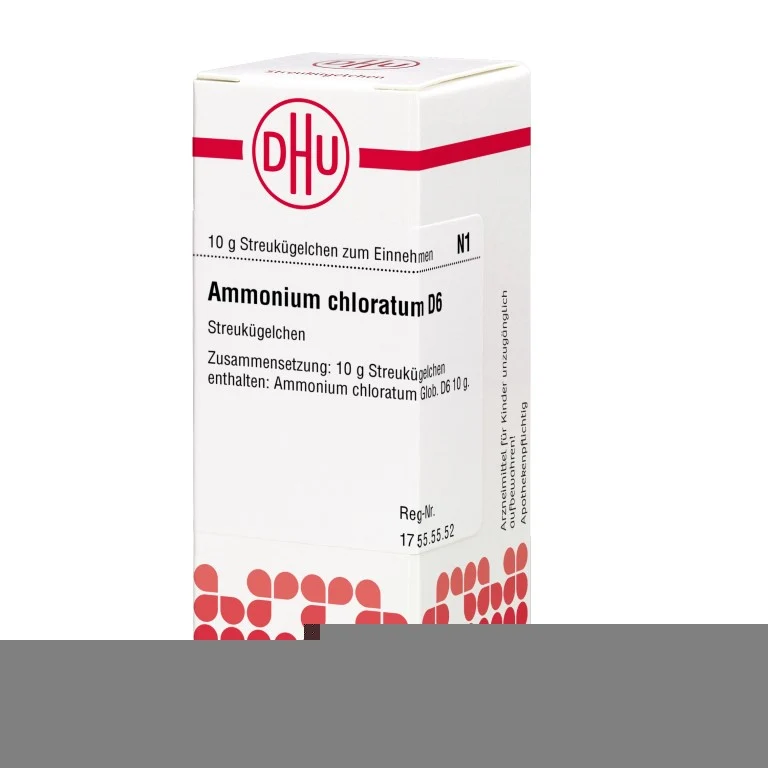 Ammonium chloratum D6 DHU Globuli, 10 g Globuli