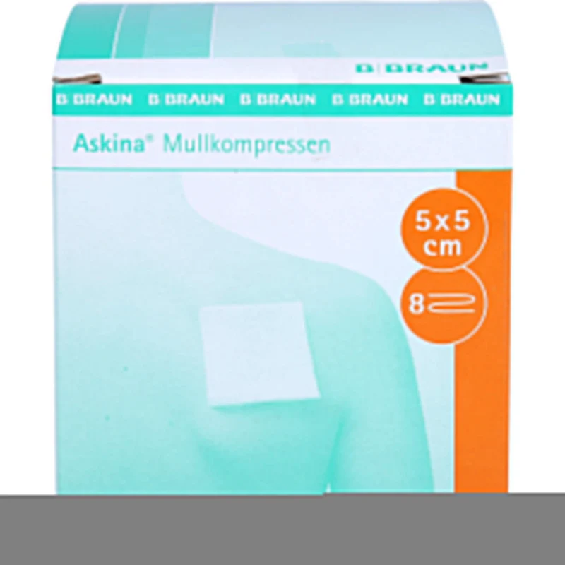 ASKINA MULLKOMPR 5X5CM STERIL, 50 St. Kompressen